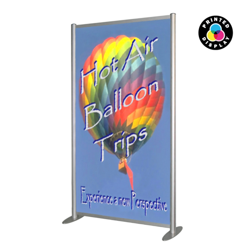 SF2A Printed sign panels in free standing aluminium frame